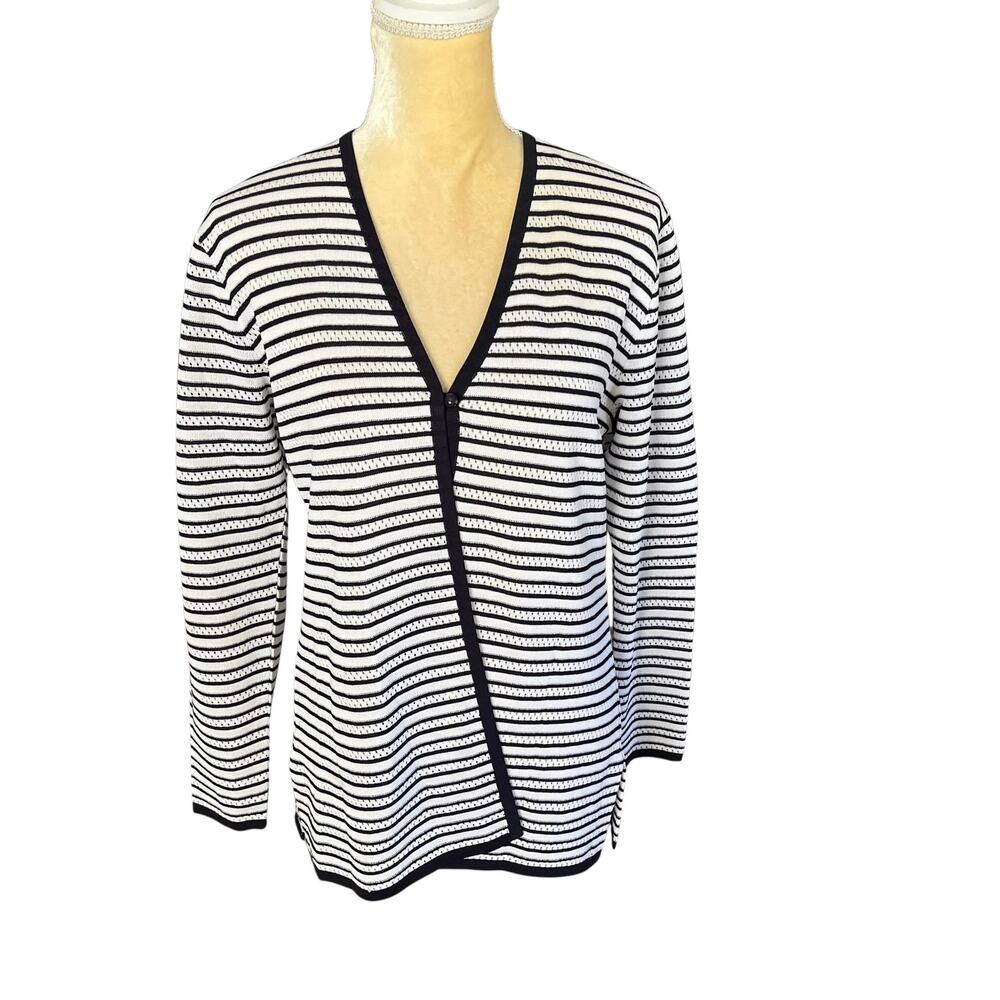 Exclusively Misook Thin Cardigan Sweater Size Medium